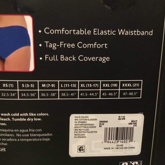 NEW, COTTON STRETCH, COMFORT WAISTBAND, SIZE MEDIUM (7-9) 10 PAIRS. - Picture 3 of 4